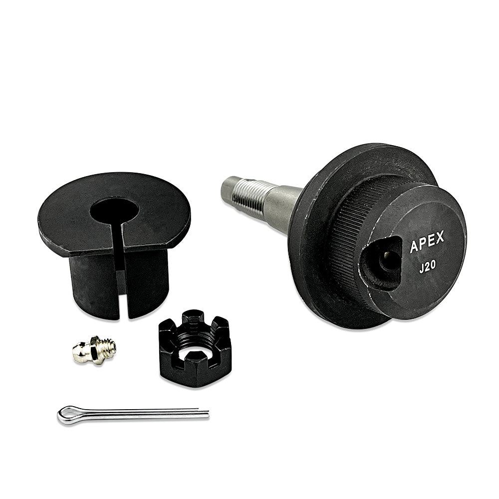 Apex Chassis Heavy Duty Knurled Ball Joint Kit 19-22 Jeep Gladiator JT 18-22 Jeep Wrangler JL/JLU Rubicon Mohave Sahara Sport Includes: 2 Upper and 2 Lower Apex Chassis