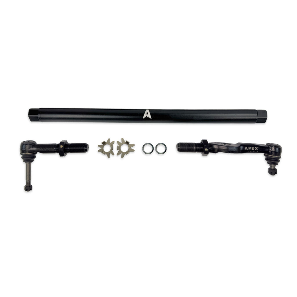 Heavy Duty Black Aluminum Drag Link Assembly Fits: 17-25 F250/F350 Super Duty Apex Chassis