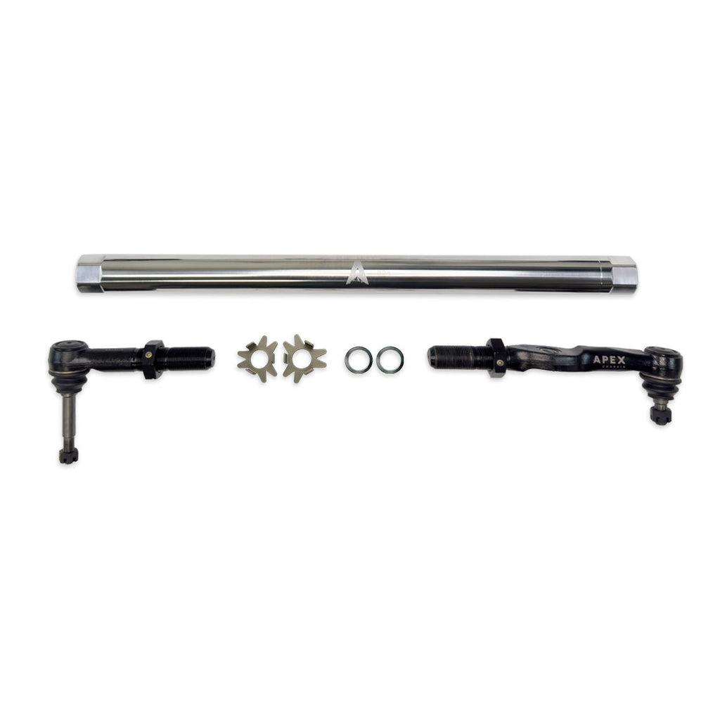 Heavy Duty Polished Aluminum Drag Link Assembly Fits: 17-25 F250/F350 Super Duty Apex Chassis