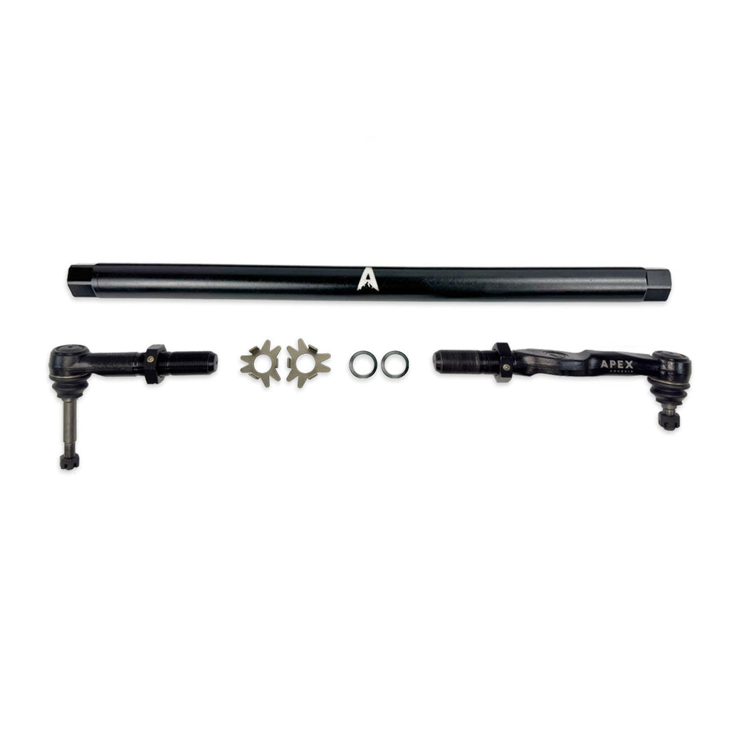 Heavy Duty DOM Steel Drag Link Assembly Fits: 17-25 F250/F350 Super Duty Apex Chassis