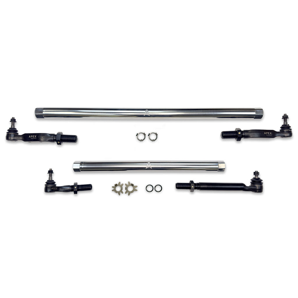 Heavy Duty ProLock Polished Aluminum Tie Rod and Drag Link Assembly Fits: 14-24 Ram 2500/3500 Apex Chassis