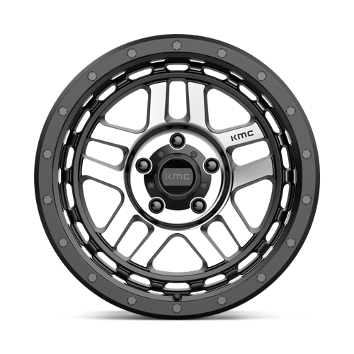 KM540 18X8.5 5X5.0 S-BLK MACH 00MM