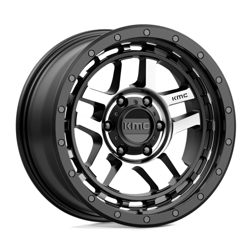 KM540 18X8.5 6X5.5 S-BLK MACH 00MM