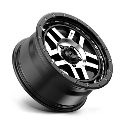 KM540 17X9 5X5.0 S-BLK MACH -12MM