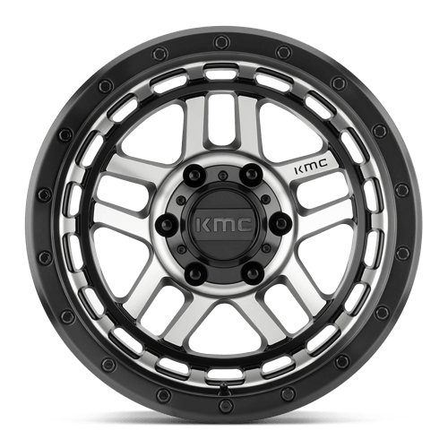 KM540 17X9 5X5.0 S-BLK MACH -12MM
