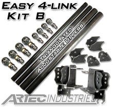 Load image into Gallery viewer, Easy 4 Link Kit B Tube 7/8 Inch and 1.25 Inch Rod Ends Artec Industries