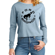 Load image into Gallery viewer, Ladies Midi Long Sleeve Ford Bronco Circle - Flint Blue Heather