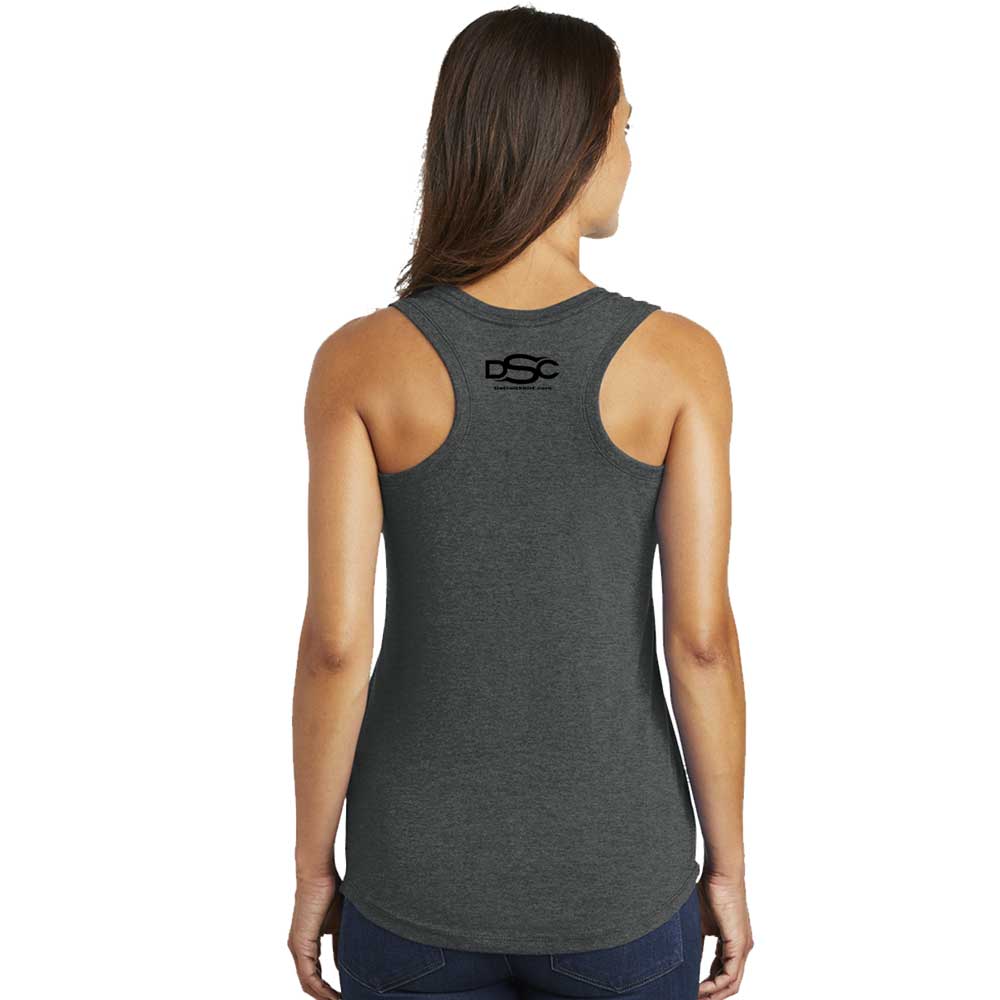 Ladies Tank Top RAM Stacked Logo - Heather Black Triblend