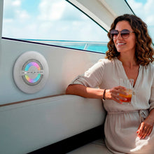 Load image into Gallery viewer, Luxury 8” 2-Way Marine Coaxial Speaker with Digital LED Lights and Flush Magnetic Mount Grille | 175W RMS 4-Ohm