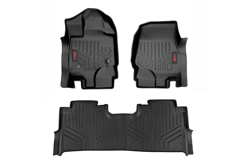 Rough Country Floor Mats/Liners Floor Mats Front Row Buckets w/Factory Under Seat Storage Ford F-150 2WD/4WD 15-Up Rough Country - M-51515