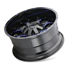 Load image into Gallery viewer, Mayhem WHEELS MAYHEM WARRIOR 8015 GLOSS BLACK MILLED PRISM BLUE 20X9 8-165.1/8-170 0MM 130.8MM - 8015-2976BTB - Mayhem