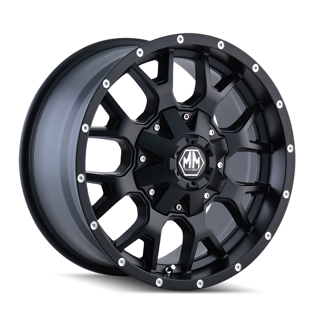 Mayhem WHEELS MAYHEM WARRIOR 8015 MATTE BLACK 18X9 5-114.3/5-127 -12MM 87MM - 8015-8956MB - Mayhem