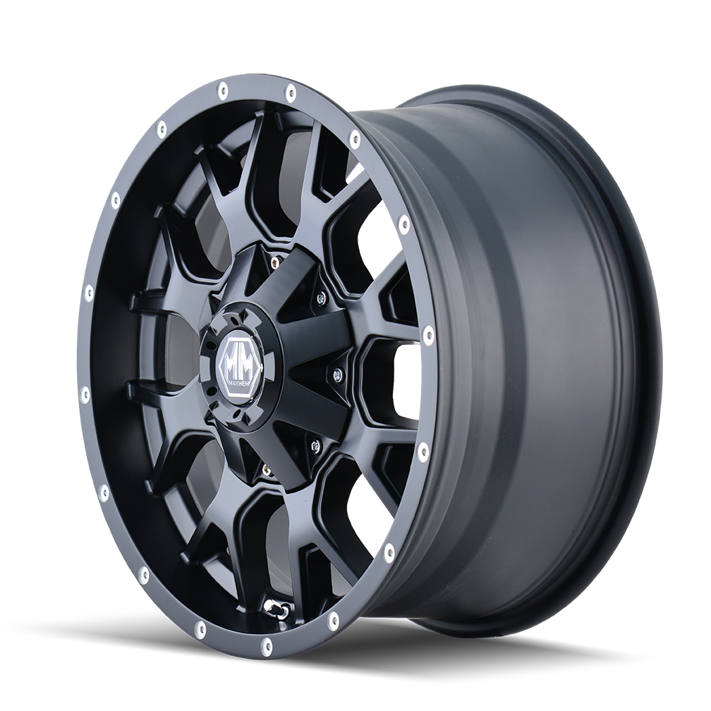 Mayhem WHEELS MAYHEM WARRIOR 8015 MATTE BLACK 17X9 8-165.1 18MM 130.8MM - 8015-7981MB18 - Mayhem