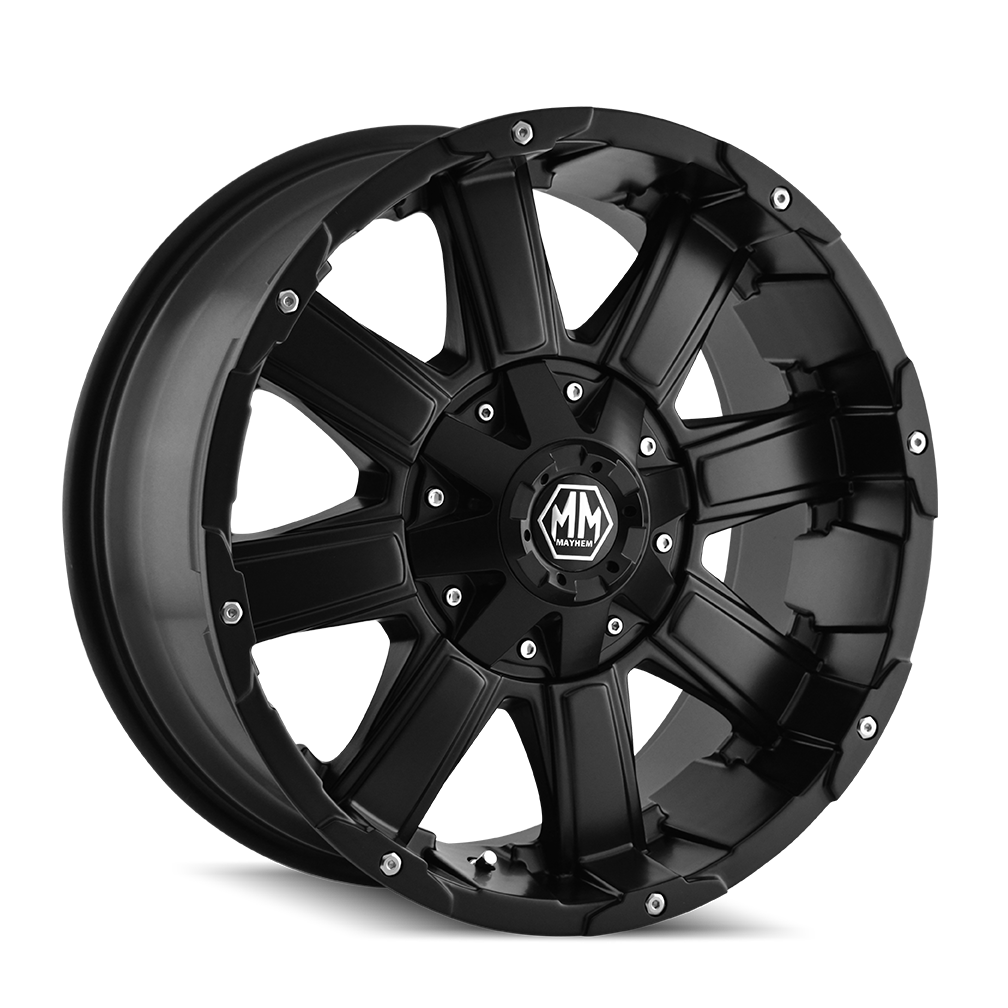 Mayhem WHEELS MAYHEM CHAOS 8030 MATTE BLACK 18X9 5-127/5-135 -12MM 87MM - 8030-8953MB - Mayhem