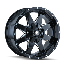 Load image into Gallery viewer, Mayhem WHEELS MAYHEM TANK 8040 GLOSS BLACK MILLED 20X9 5-150/5-139.7 18MM 110MM - 8040-2997B - Mayhem
