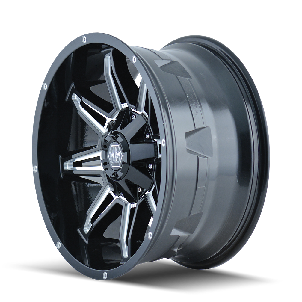 Mayhem WHEELS MAYHEM RAMPAGE 8090 GLOSS BLACK MILLED 20X9 6-135/6-139.7 18MM 106MM - 8090-2937M18 - Mayhem