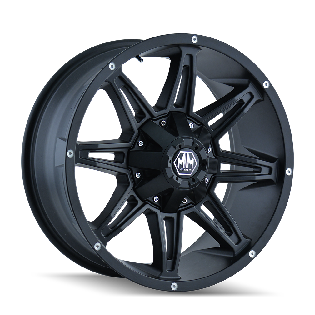 Mayhem WHEELS MAYHEM RAMPAGE 8090 MATTE BLACK 20X9 8-180 18MM 124.1MM - 8090-2978MB18 - Mayhem