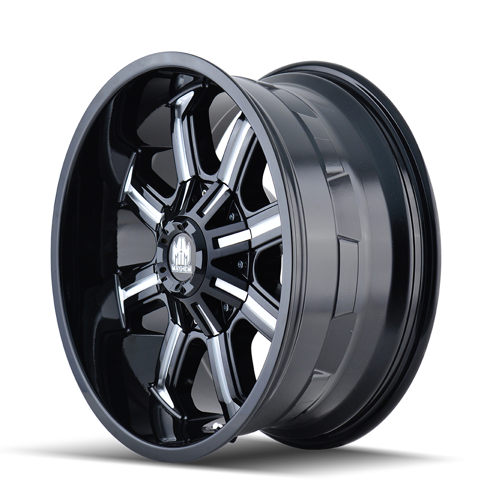Mayhem WHEELS MAYHEM BEAST 8102 GLOSS BLACK MILLED 17X9 5-114.3/5-127 18MM 87MM - 8102-7956M18 - Mayhem