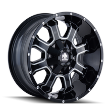 Load image into Gallery viewer, Mayhem WHEELS MAYHEM FIERCE 8103 GLOSS BLACK MILLED 17X9 6-135/6-139.7 18MM 106MM - 8103-7937M18 - Mayhem