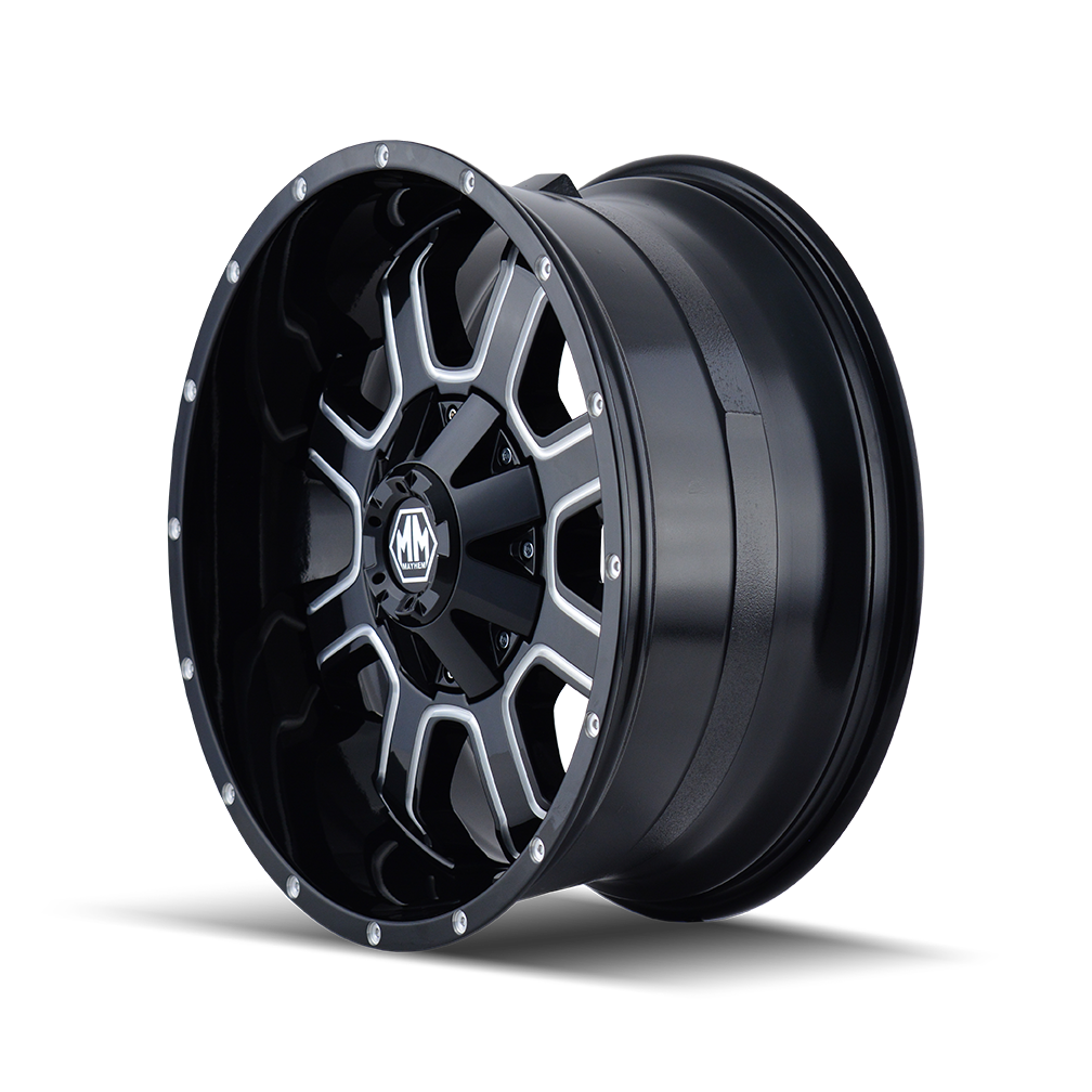 Mayhem WHEELS MAYHEM FIERCE 8103 GLOSS BLACK MILLED 17X9 5-114.3/5-127 18MM 87MM - 8103-7956M18 - Mayhem
