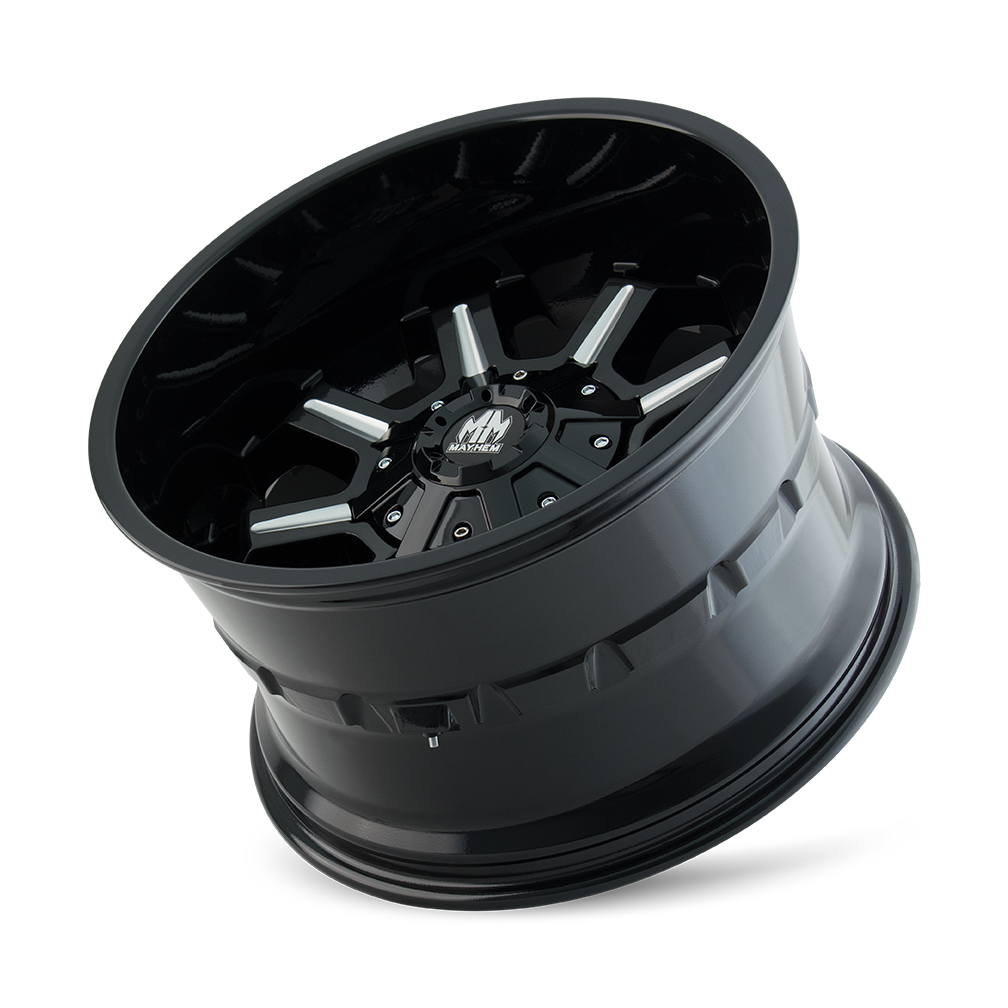 Mayhem WHEELS MAYHEM COMBAT 8105 GLOSS BLACK MILLED 18X9 6-135/6-139.7 -12MM 106MM - 8105-8937M - Mayhem