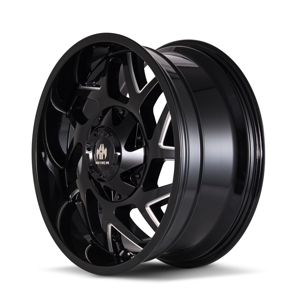 Mayhem WHEELS MAYHEM HATCHET 8106 GLOSS BLACK MILLED 20X9 8-165.1/8-170 0MM 130.8MM - 8106-2976BM - Mayhem