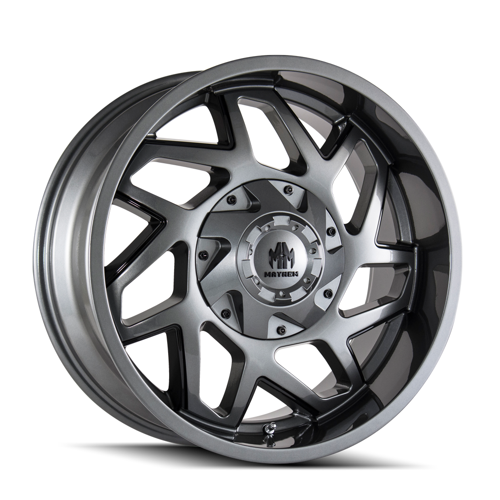 Mayhem WHEELS MAYHEM HATCHET 8106 GLOSS GUNMETAL 20X9 8-180 0MM 124.1MM - 8106-2978GB - Mayhem