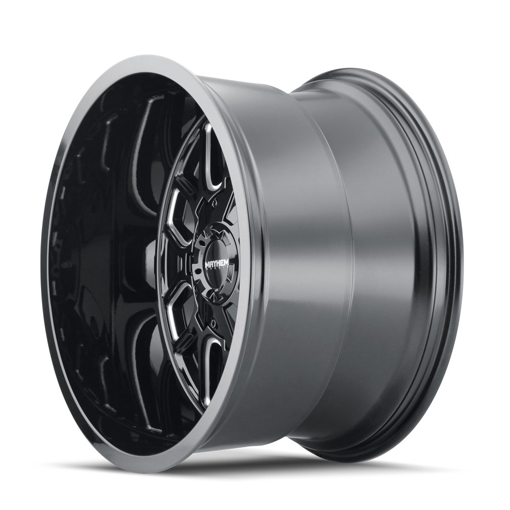Mayhem WHEELS MAYHEM COGENT 8107 GLOSS BLACK MILLED 18X9 6-135/6-139.7 0MM 106MM - 8107-8937BM - Mayhem