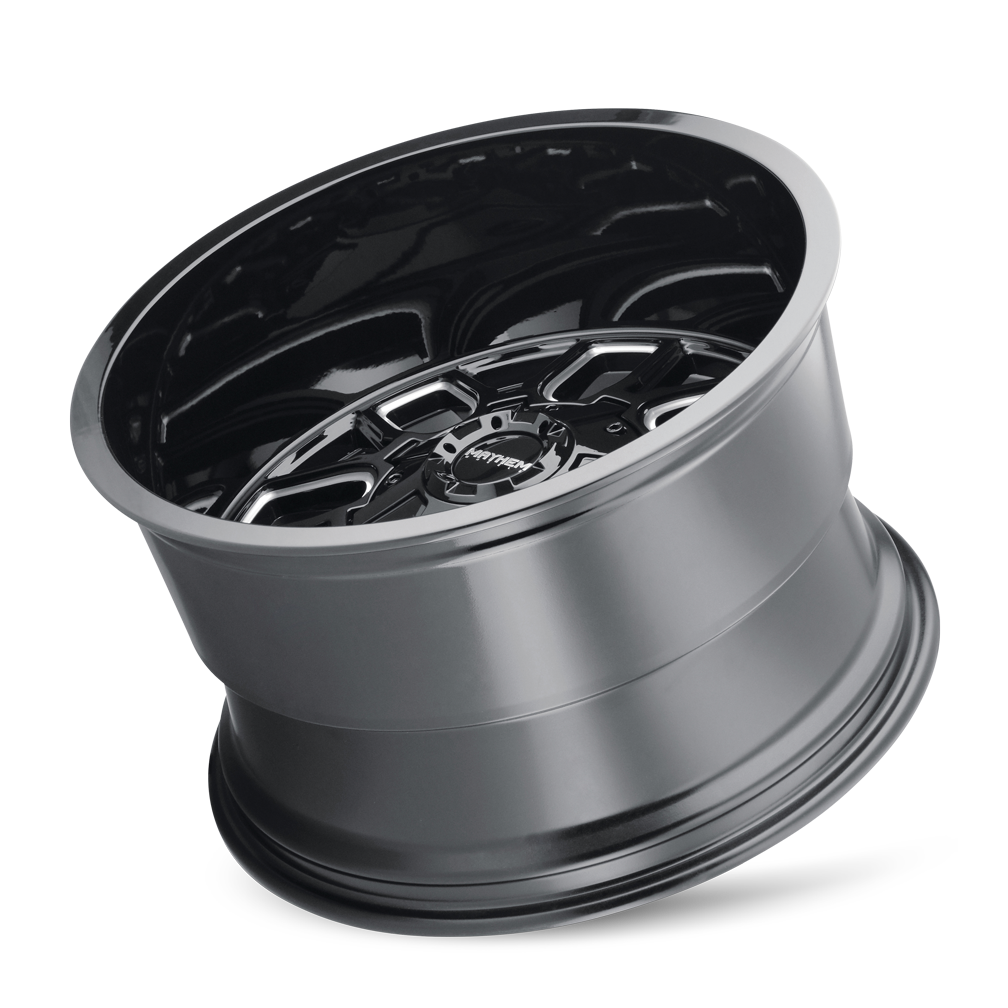Mayhem WHEELS MAYHEM COGENT 8107 GLOSS BLACK MILLED 22X10 6-135/6-139.7 -27MM 106MM - 8107-22137BM-27 - Mayhem