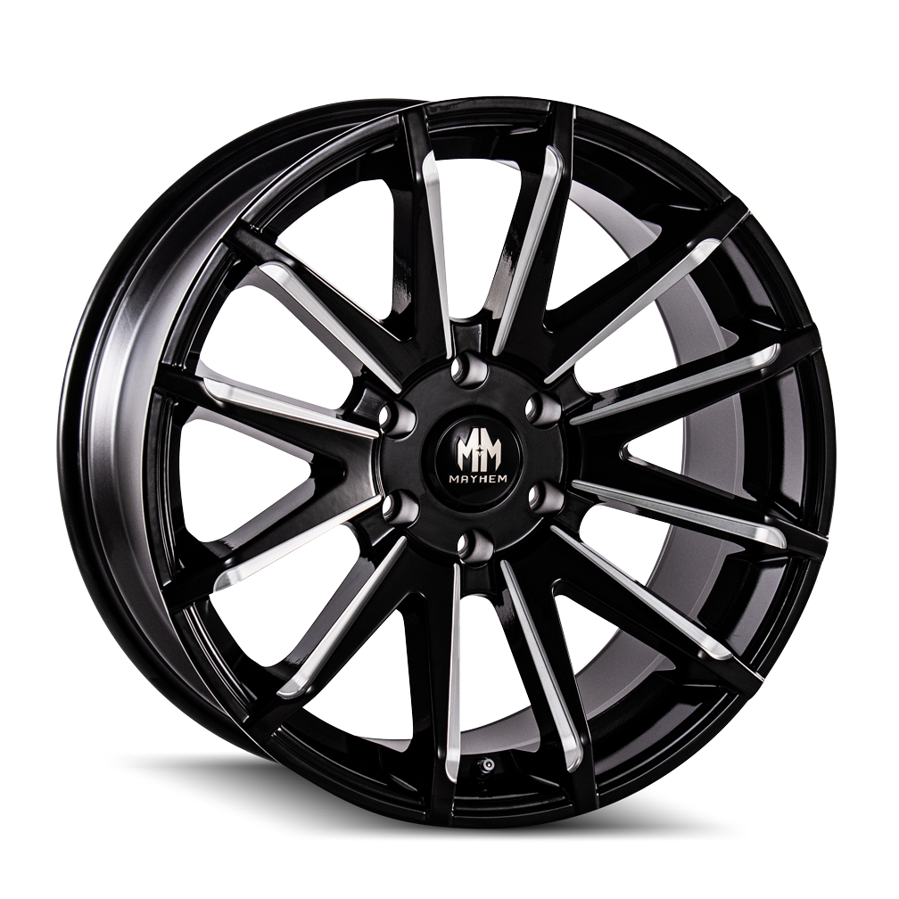 Mayhem WHEELS MAYHEM CROSSFIRE 8109 GLOSS BLACK MILLED 20X9.5 6-139.7 25MM 106MM - 8109-2983BM25 - Mayhem