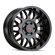 Load image into Gallery viewer, Mayhem WHEELS MAYHEM TRIPWIRE 8110 GLOSS BLACK MILLED PRISM RED 20X9 6-135 0MM 87.1MM - 8110-2936BTR - Mayhem