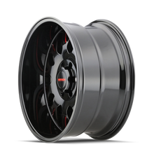Load image into Gallery viewer, Mayhem WHEELS MAYHEM TRIPWIRE 8110 GLOSS BLACK MILLED PRISM RED 20X9 5-150 0MM 110MM - 8110-2950BTR - Mayhem