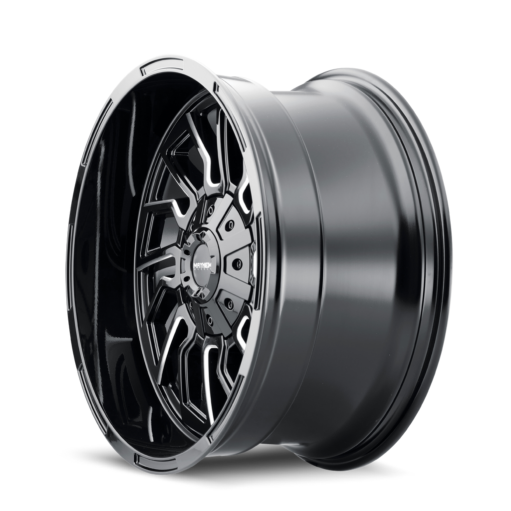 Mayhem WHEELS MAYHEM FLYWHEEL 8111 GLOSS BLACK MILLED 20X9 5-127/5-139.7 18MM 87.1MM - 8111-2952BM18 - Mayhem
