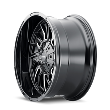 Load image into Gallery viewer, Mayhem WHEELS MAYHEM FLYWHEEL 8111 GLOSS BLACK MILLED 22X10 6-135/6-139.7 -19MM 106MM - 8111-22137BM - Mayhem