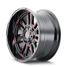 Load image into Gallery viewer, Mayhem WHEELS MAYHEM APOLLO 8115 GLOSS BLACK MILLED PRISM RED MILLED 20-9 8-170 0MM 125.2MM - 8115-2970BTR - Mayhem