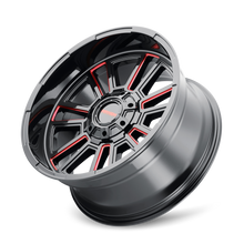 Load image into Gallery viewer, Mayhem WHEELS MAYHEM APOLLO 8115 GLOSS BLACK MILLED PRISM RED MILLED 20-9 8-165.1 18MM 125.2MM - 8115-2981BTR18 - Mayhem