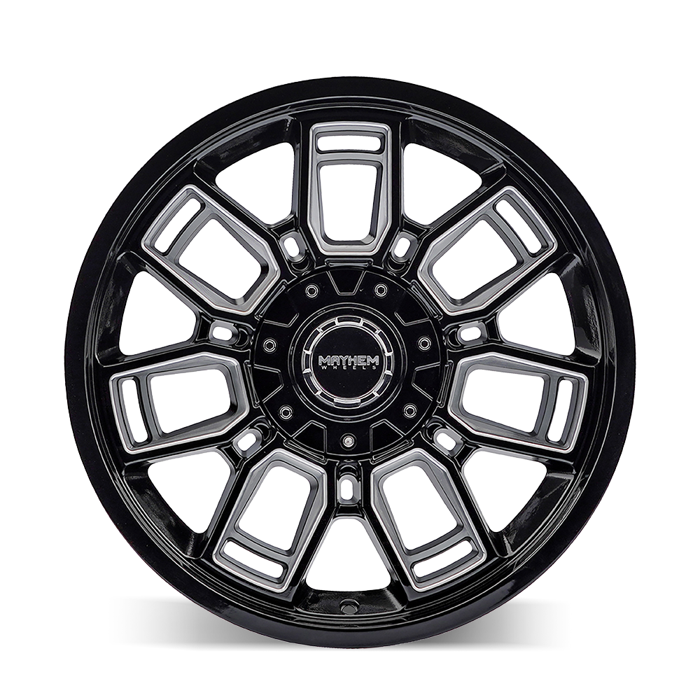Mayhem WHEELS MAYHEM ORDINANCE 8118 GLOSS BLACK MILLED 20X9 5-127/5-139.7 0MM 87.1MM - 8118-2952BM - Mayhem