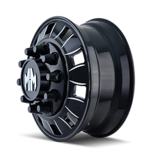 Load image into Gallery viewer, Mayhem WHEELS MAYHEM BIGRIG 8180 REAR GLOSS BLACK MILLED 24.5X8.25 10-285.75 168MM 220.1MM - 8180-245810BMR - Mayhem