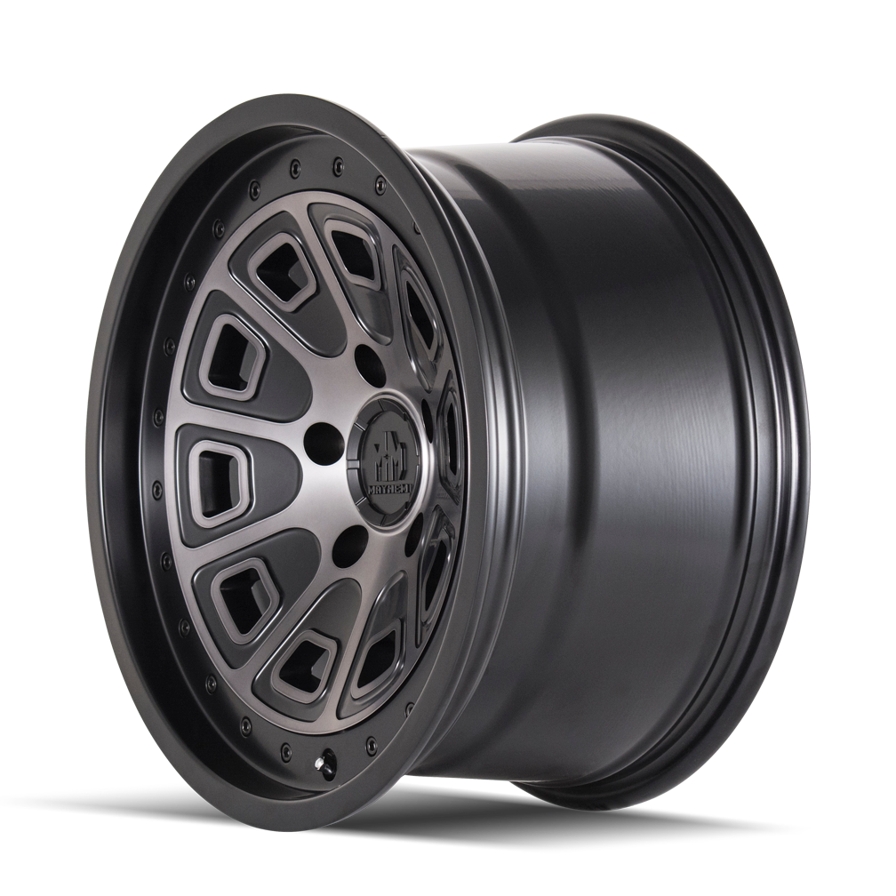 Mayhem WHEELS MAYHEM FLAT IRON 8301 MATTE BLACK W/ DARK TINT 17X9 6-120 -12MM 66.9MM - 8301-7932TM - Mayhem