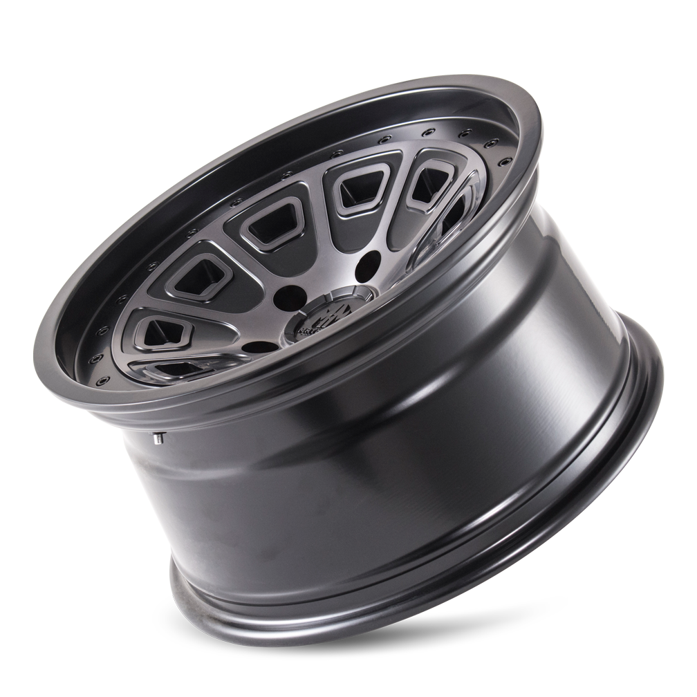 Mayhem WHEELS MAYHEM FLAT IRON 8301 MATTE BLACK W/ DARK TINT 17X9 6-120 -12MM 66.9MM - 8301-7932TM - Mayhem
