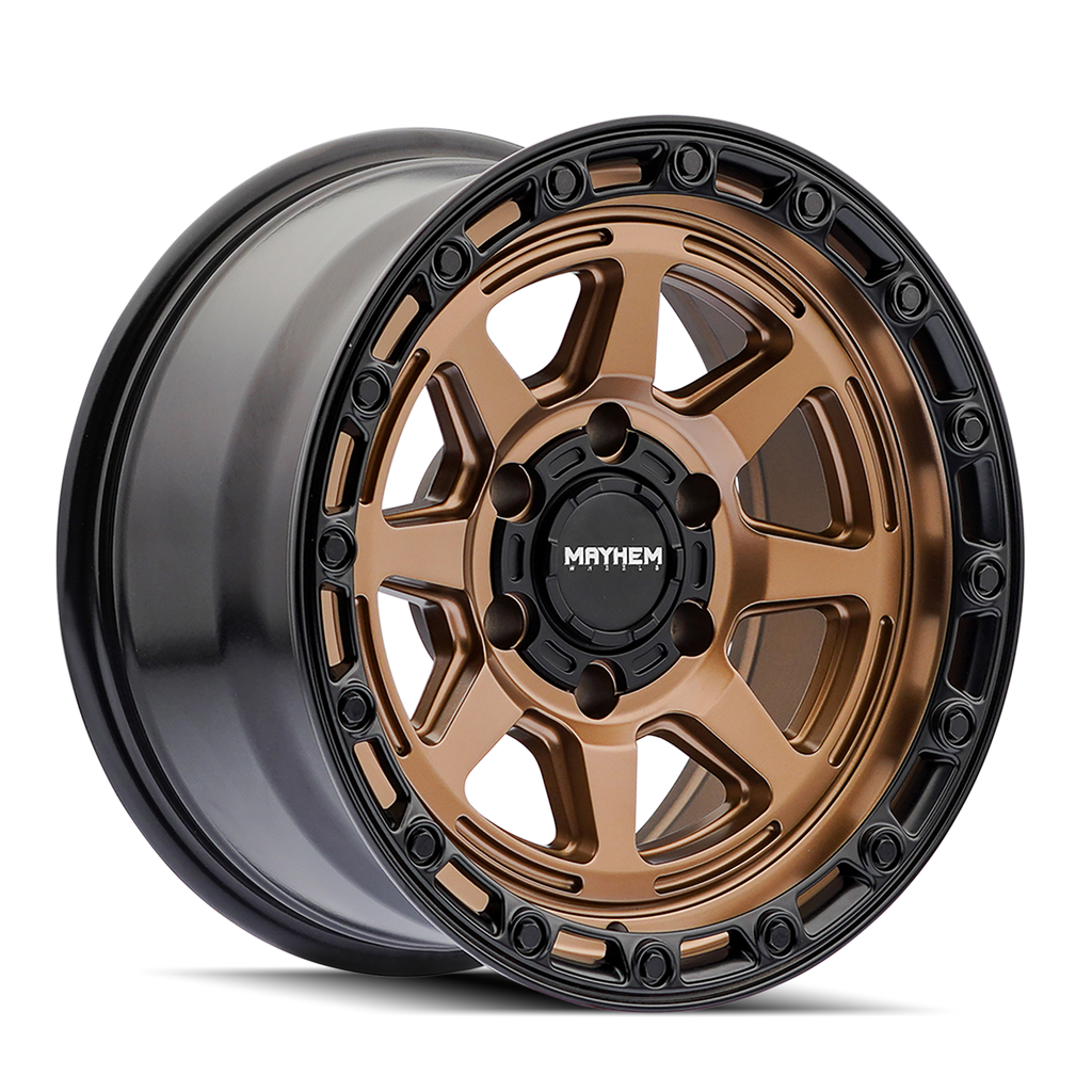 Mayhem WHEELS MAYHEM RIDGELINE 8306 SATIN BRONZE 17X8.5 6-139.7 6MM 106.1MM - 8306-7883BZ6 - Mayhem