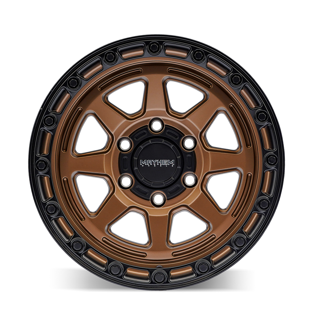 Mayhem WHEELS MAYHEM RIDGELINE 8306 SATIN BRONZE 17X8.5 6-139.7 6MM 106.1MM - 8306-7883BZ6 - Mayhem