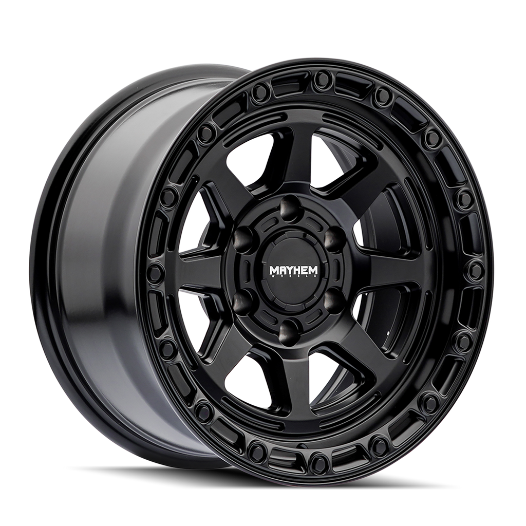 Mayhem WHEELS MAYHEM RIDGELINE 8306 SATIN BLACK 17X8.5 6-139.7 -6MM 106.1MM - 8306-7883MB - Mayhem