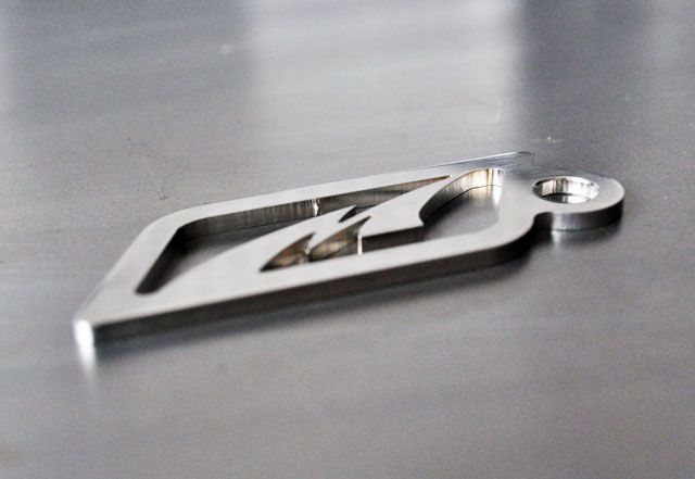 Key Chain 2-7/8x 1 inch Tall Brushed Finish Motobilt