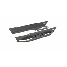 Load image into Gallery viewer, Jeep TJ Rocker Guards W/Stock Flares and Tube Step 97-06 Wrangler TJ Bare Steel Motobilt