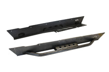 Load image into Gallery viewer, Jeep TJ Unlimited Rocker Guards Between Facotry Flares 04-06 Wrangler TJ Unlimited Bare Steel Motobilt