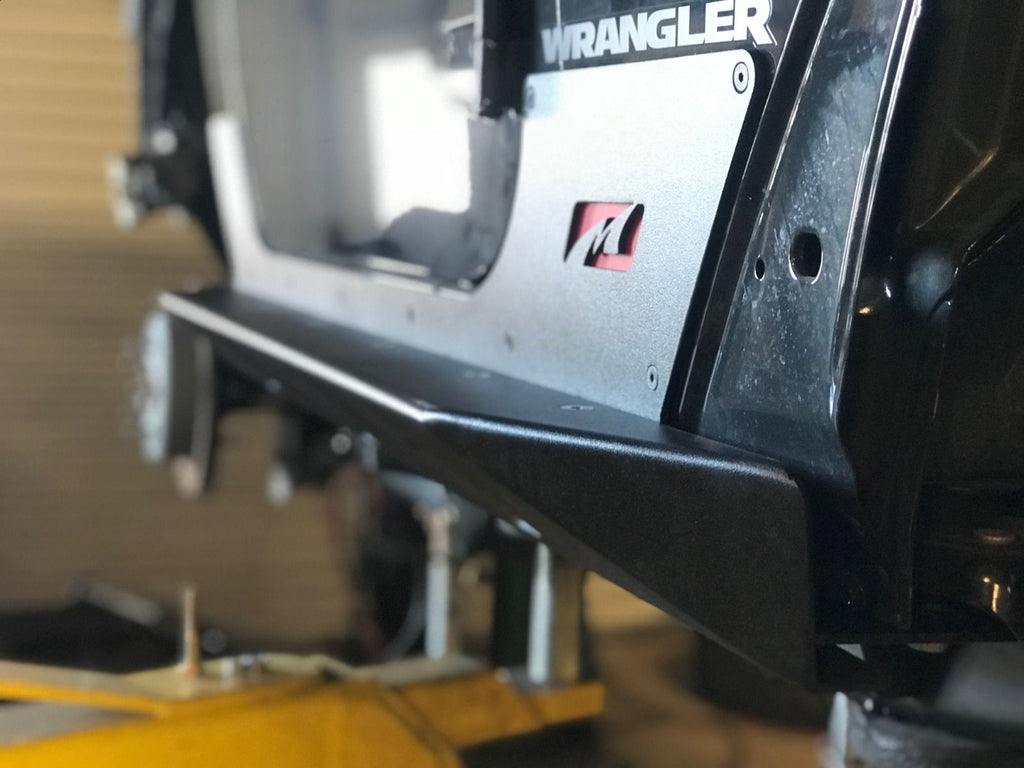 Motobilt Rocker Guards Jeep JK Rocker Guards W/Step 07-18 Wrangler JK Crusher Series Bare Steel Motobilt - MB1067