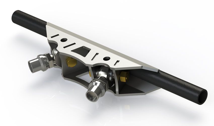 Triangulated Lower Link Mount Large For 1.75 Inch OD Round Tube Motobilt