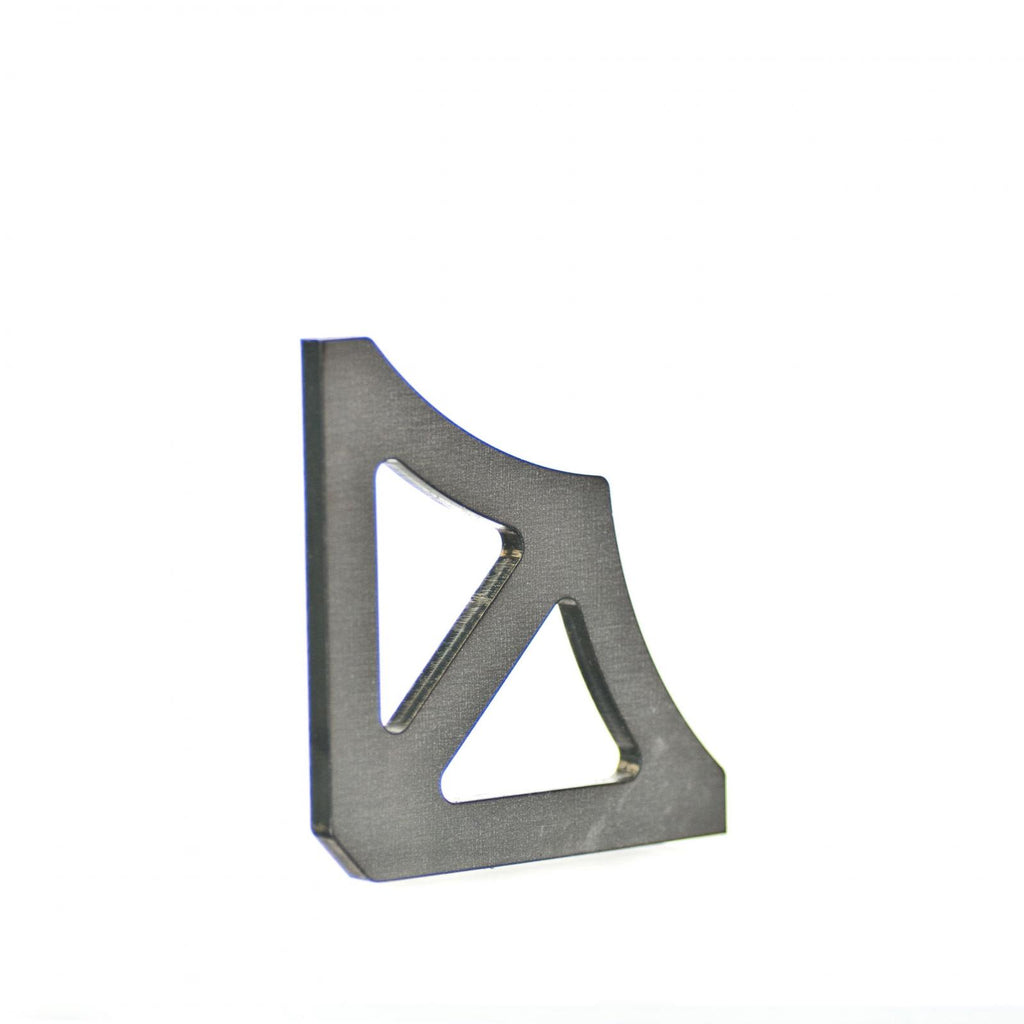 Scalloped Two Hole Gusset 3x3 Inch Steel Motobilt