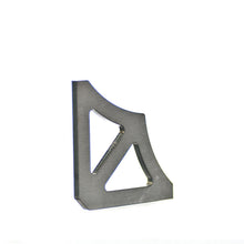 Load image into Gallery viewer, Scalloped Two Hole Gusset 3x3 Inch Steel Motobilt